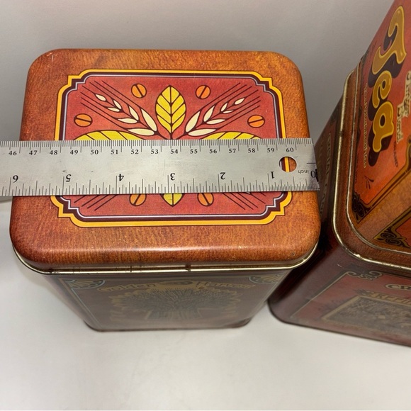 Cheinco 1978 / 1979 Golden Harvest tin kitchen canister set - Picture 13 of 15